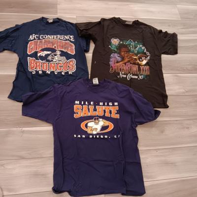 DENVER BRONCOS T-SHIRTS SIZE LARGE