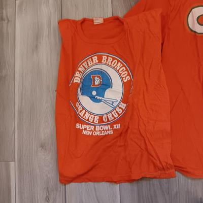 3 LARGE VINTAGE DENVER BRONCOS T-SHIRTS