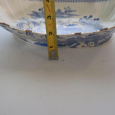 Medium sized Asian platter etched in Gold