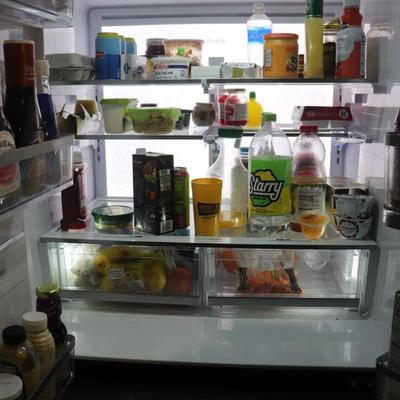 GE Profile 27.9 cu. ft. Smart 4-Door French Door Refrigerator with Door-in-Door in Fingerprint Resistant Stainless Steel (Less than a yr...