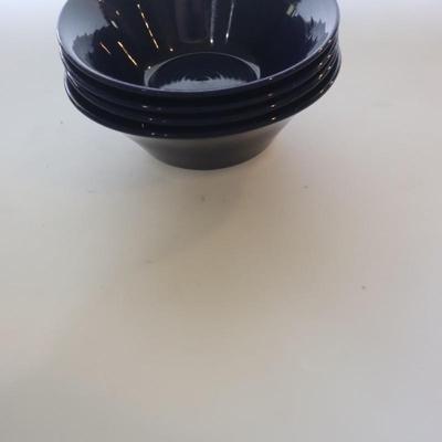 Lot of blue bowls (4 in total)