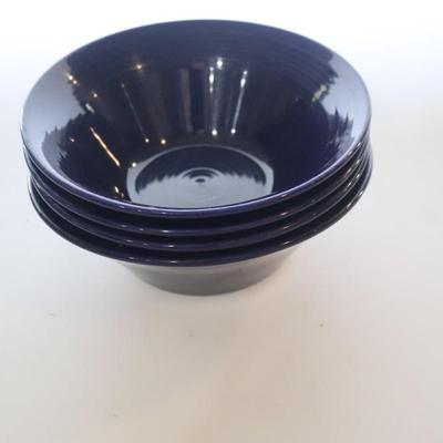 Lot of blue bowls (4 in total)