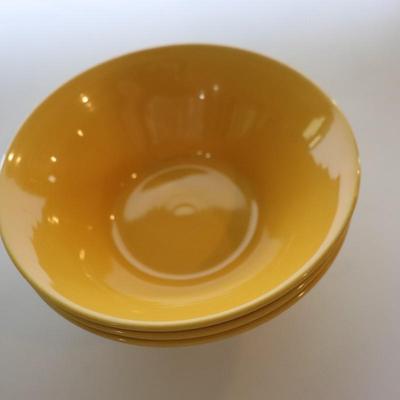 Lot of yellow bowls (3 in total)