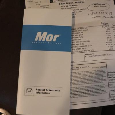 Sectional 3 piece with 6 seater reclining couch. Brown in color.