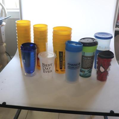 Lot of plastic cups