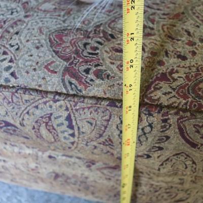 Overstuffed chair and ottoman