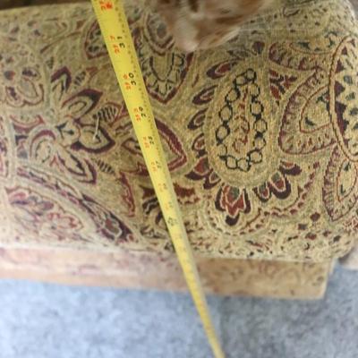 Overstuffed chair and ottoman