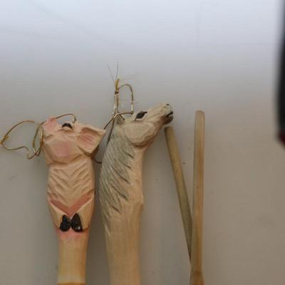 Lot of decorative wooden spoons