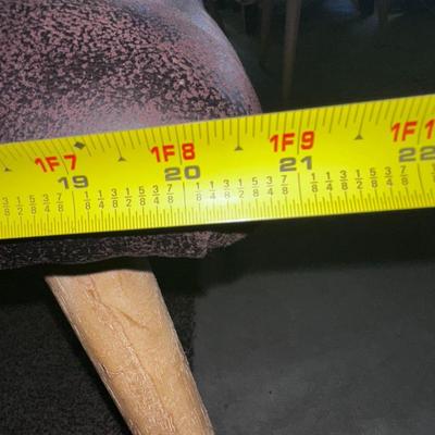 Two armless chairs with wooden legs