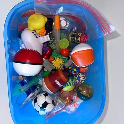 Bucket of random children's toys