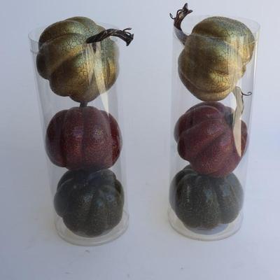 Lot of 6 fall pumpkins