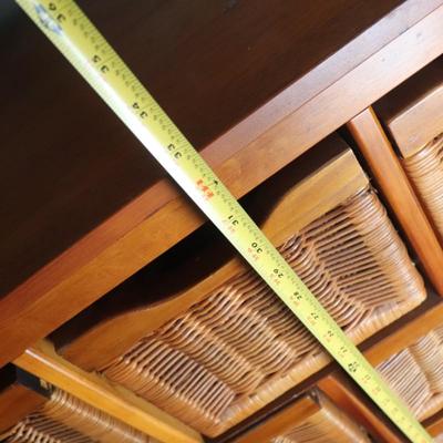 Wicker basket stroage unit