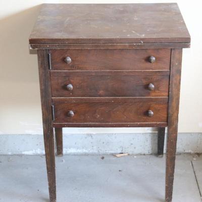 White Rotary Sewing machine with table