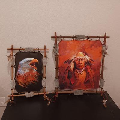 2 NATIVE AMERICAN THEMED PICTURES
