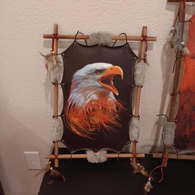 2 NATIVE AMERICAN THEMED PICTURES