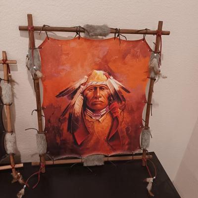 2 NATIVE AMERICAN THEMED PICTURES