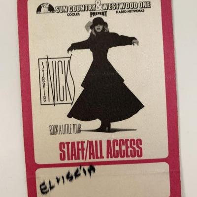 Stevie Nicks Rock a Little Tour Staff/All Access Backstage Pass