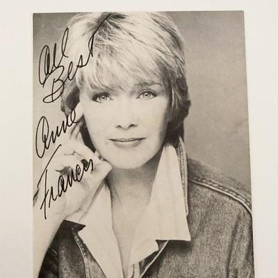 Anne Francis signed photo