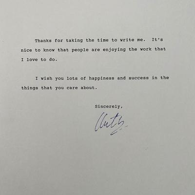 Anthony Edwards signed letter