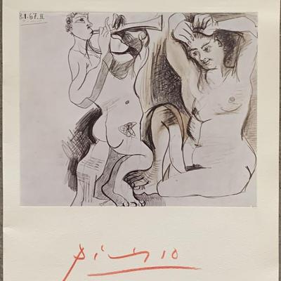 Pablo Picasso signed print flat