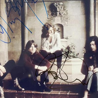 Led Zeppelin at Chateau Marmont signed photo 