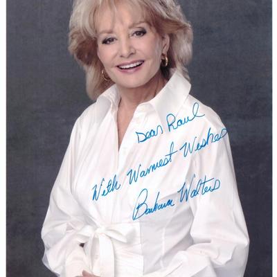 Barbara Walters signed photo