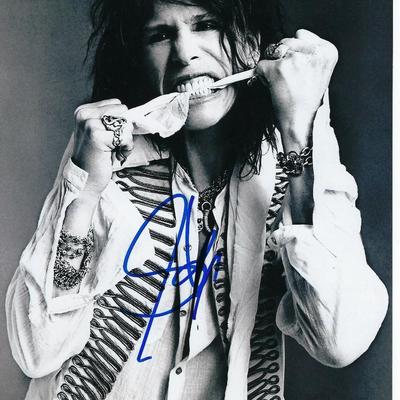 Steven Tyler signed Aerosmith photo
