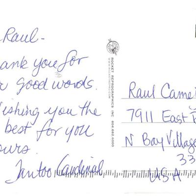 Tantoo Cardinal signed postcard