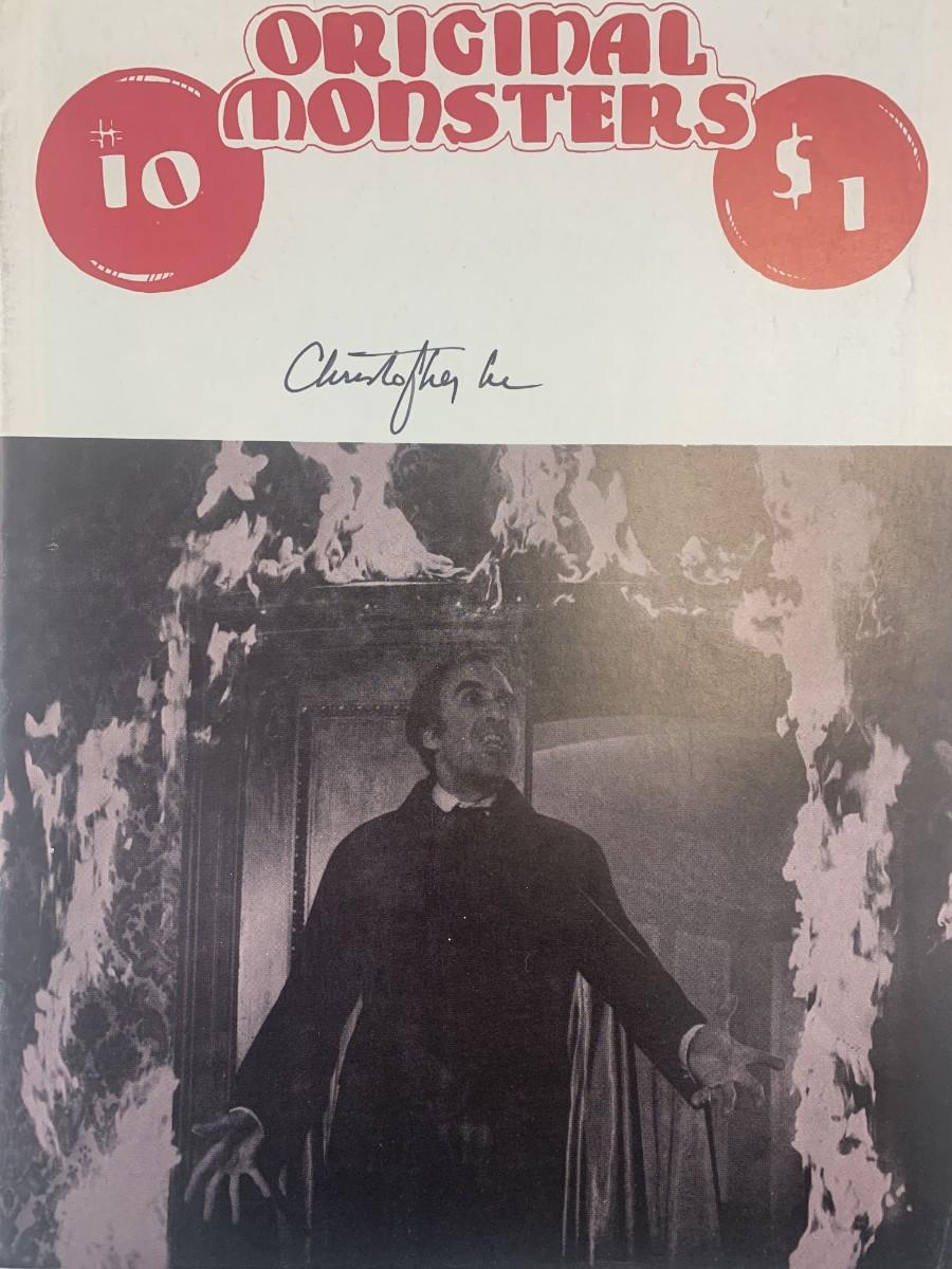 Christopher Lee signed Original Monsters magazine