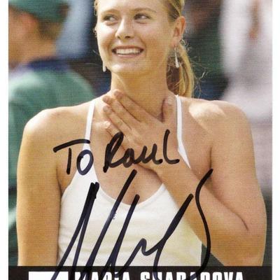 Maria Sharapova signed trading card