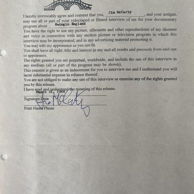 The Yardbirds signed Frank Davis contract 