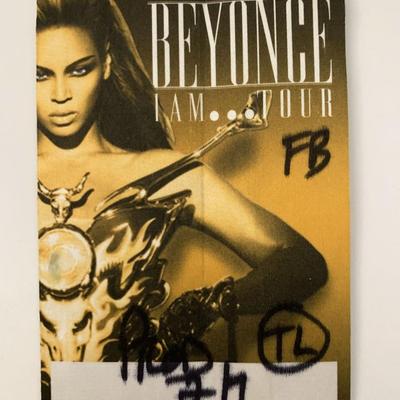 Beyoncé I Am... World Tour Backstage Pass