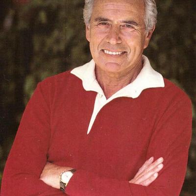 John Forsythe signed postcard