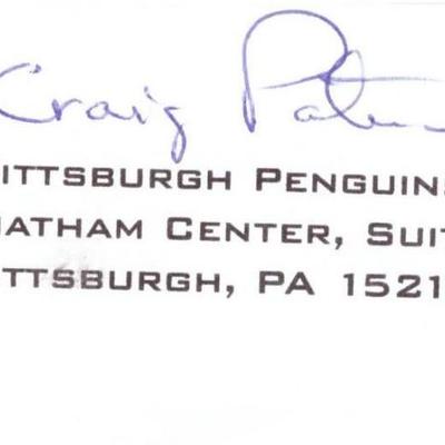 Pittsburgh Penguins Craig Patrick signed photo