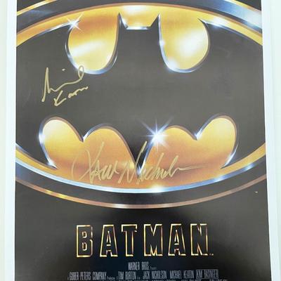Batman signed mini poster