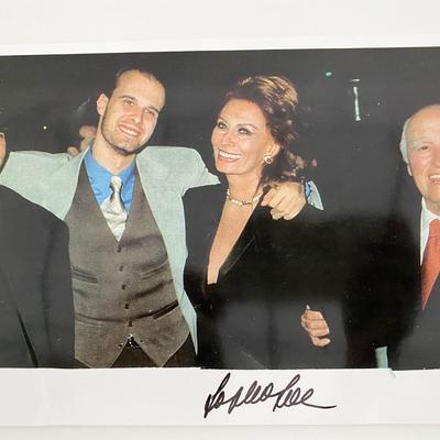 Sophia Loren signed photo