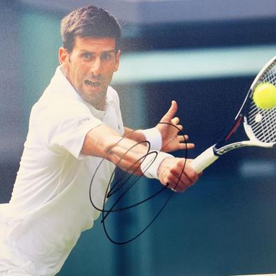 Novak Djokovic signed photo