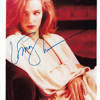Uma Thurman signed photo