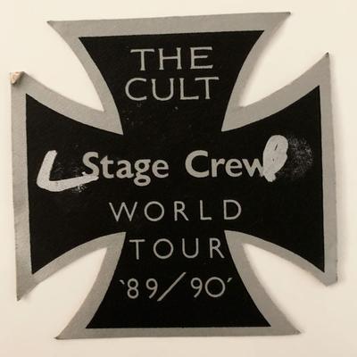 The Cult World Tour '89-'90 Stage Crew Backstage Pass