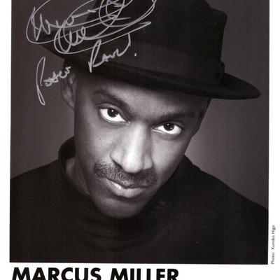 Jazz Musician Marcus Miller signed photo