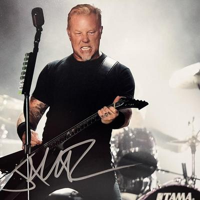 Metallica James Hetfield signed photo