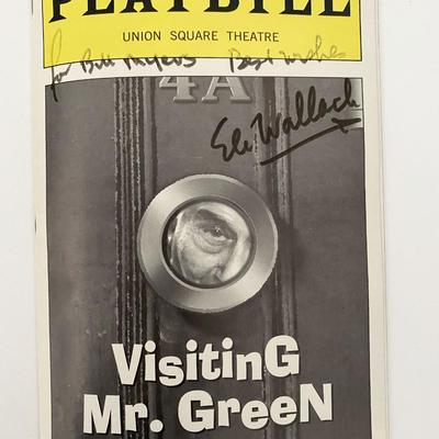 Eli Wallach signed Visiting Mr Green Playbill