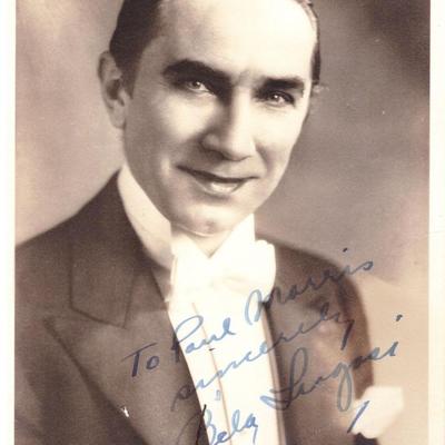 Bela Lugosi signed Dracula photo