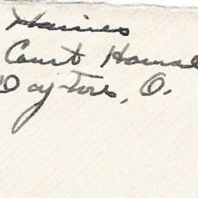 MLB star Jesse Haines signed envelope