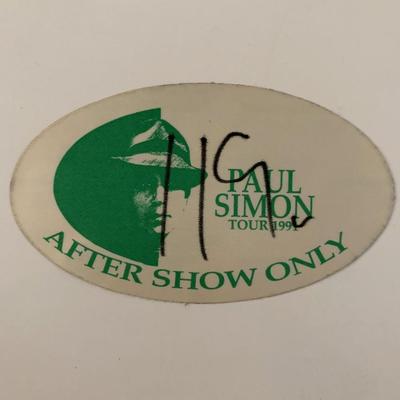 Paul Simon 1991 Tour After Show Pass