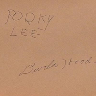 Our Gangs Porky Lee and Darla Hood signature slip 