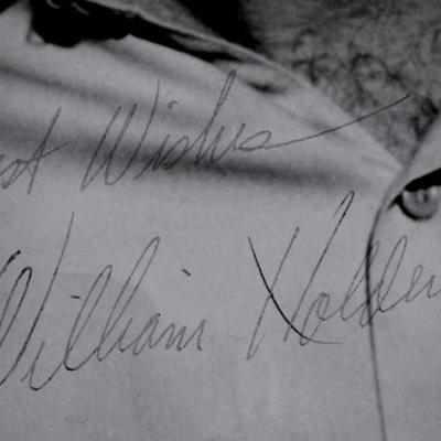 William Holden signed portrait photo
