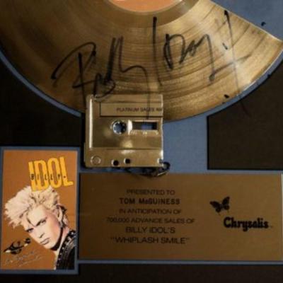 Billy Idol Gold Record, Cassette & CD Award