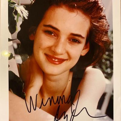 Winona Ryder signed photo