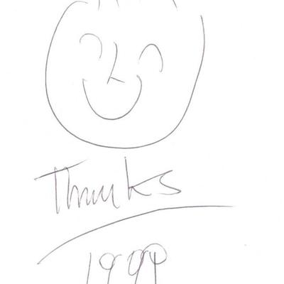 Romeo Britto hand drawn and signed sketch